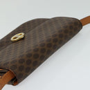 CELINE Macadam Canvas Shoulder Bag PVC Leather Brown Gold Auth 112874-6