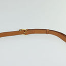 CELINE Macadam Canvas Shoulder Bag PVC Leather Brown Gold Auth 112874-8