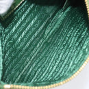 PRADA Pouch Nylon Green Gold Auth 112876-10