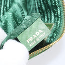 PRADA Pouch Nylon Green Gold Auth 112876-20