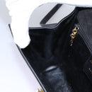 Salvatore Ferragamo Gancini Shoulder Bag Enamel Black Gold Auth 112878-21