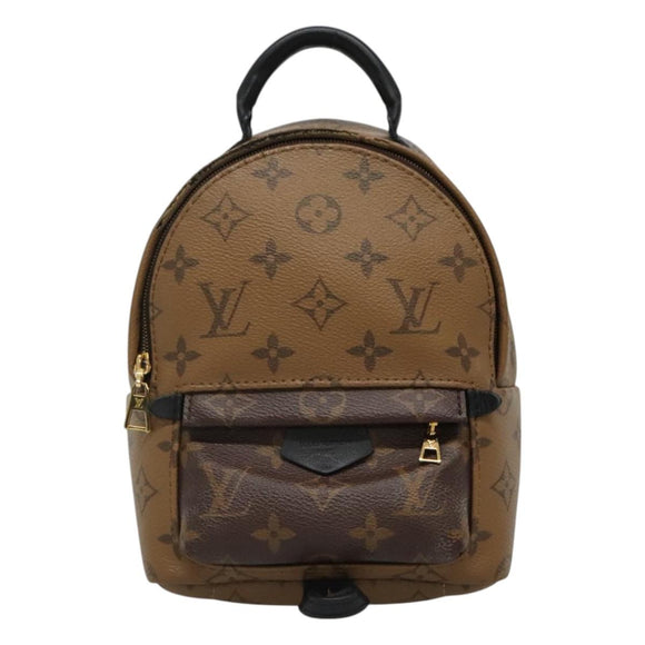 LOUIS VUITTON Monogram Reverse Palm Springs Mini Backpack M42411 LV Auth 112894