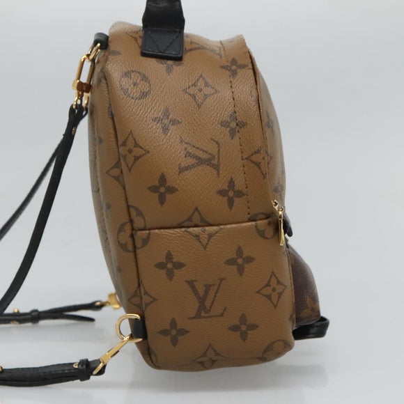 LOUIS VUITTON Monogram Reverse Palm Springs Mini Backpack M42411 LV Auth 112894