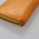 LOUIS VUITTON Monogram Vernis Zippy Wallet Jaune Passion M91733 LV Auth 112909-15