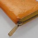 LOUIS VUITTON Monogram Vernis Zippy Wallet Jaune Passion M91733 LV Auth 112909-16