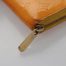 LOUIS VUITTON Monogram Vernis Zippy Wallet Jaune Passion M91733 LV Auth 112909-8