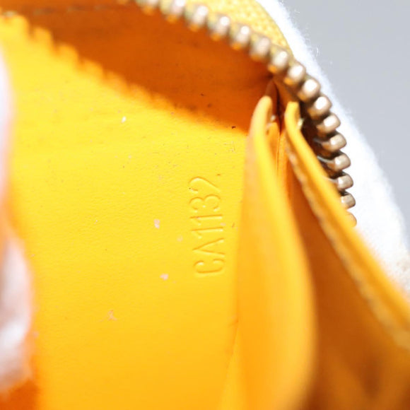 LOUIS VUITTON Monogram Vernis Zippy Wallet Jaune Passion M91733 LV Auth 112909