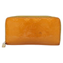 LOUIS VUITTON Monogram Vernis Zippy Wallet Jaune Passion M91733 LV Auth 112909-13