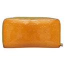 LOUIS VUITTON Monogram Vernis Zippy Wallet Jaune Passion M91733 LV Auth 112909-2