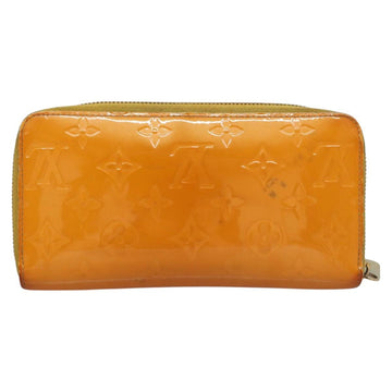 LOUIS VUITTON Monogram Vernis Zippy Wallet Jaune Passion M91733 LV Auth 112909 - 0