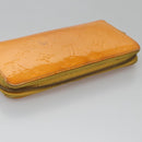 LOUIS VUITTON Monogram Vernis Zippy Wallet Jaune Passion M91733 LV Auth 112909-5