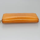 LOUIS VUITTON Monogram Vernis Zippy Wallet Jaune Passion M91733 LV Auth 112909-6