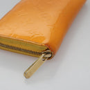 LOUIS VUITTON Monogram Vernis Zippy Wallet Jaune Passion M91733 LV Auth 112909-7