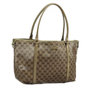 GUCCI GG Crystal Shoulder Bag Beige 197953 Auth 112921-1