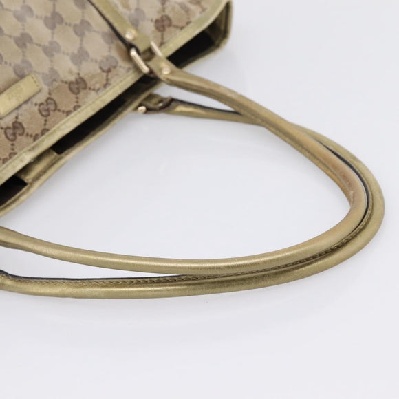 GUCCI GG Crystal Shoulder Bag Beige 197953 Auth 112921