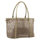 GUCCI GG Crystal Shoulder Bag Beige 197953 Auth 112921-1