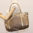 GUCCI GG Crystal Shoulder Bag Beige 197953 Auth 112921-22