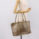 GUCCI GG Crystal Shoulder Bag Beige 197953 Auth 112921-23