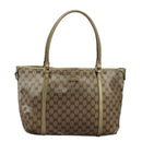 GUCCI GG Crystal Shoulder Bag Beige 197953 Auth 112921-13