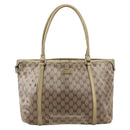 GUCCI GG Crystal Shoulder Bag Beige 197953 Auth 112921-13