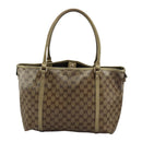 GUCCI GG Crystal Shoulder Bag Beige 197953 Auth 112921-3