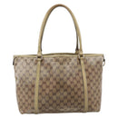 GUCCI GG Crystal Shoulder Bag Beige 197953 Auth 112921-2