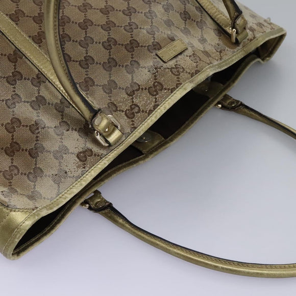 GUCCI GG Crystal Shoulder Bag Beige 197953 Auth 112921