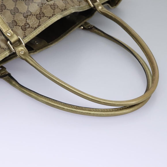GUCCI GG Crystal Shoulder Bag Beige 197953 Auth 112921