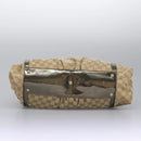 GUCCI Bamboo GG Canvas Hand Bag 2way Beige Auth 112922-5
