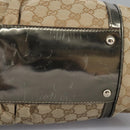 GUCCI Bamboo GG Canvas Hand Bag 2way Beige Auth 112922-6