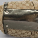 GUCCI Bamboo GG Canvas Hand Bag 2way Beige Auth 112922-15