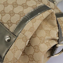 GUCCI Bamboo GG Canvas Hand Bag 2way Beige Auth 112922-18