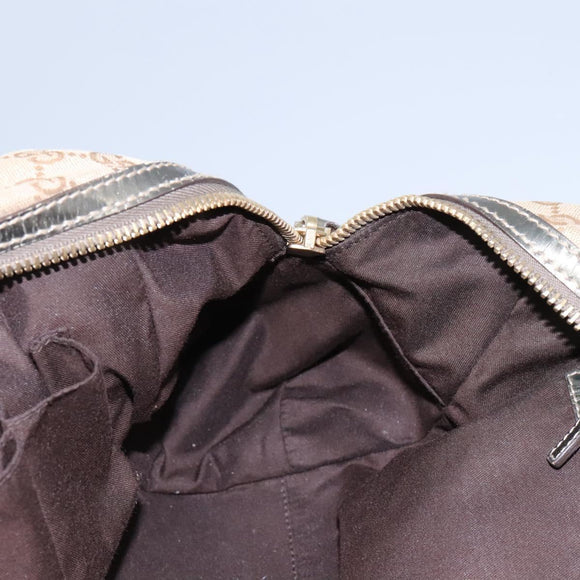 GUCCI Bamboo GG Canvas Hand Bag 2way Beige Auth 112922