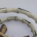 GUCCI Bamboo GG Canvas Hand Bag 2way Beige Auth 112922-14