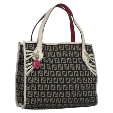 FENDI Zucchino Canvas Hand Bag Black Auth 112924