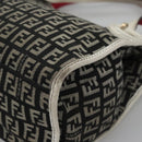FENDI Zucchino Canvas Hand Bag Black Auth 112924-11