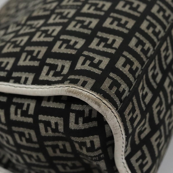 FENDI Zucchino Canvas Hand Bag Black Auth 112924