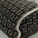 FENDI Zucchino Canvas Hand Bag Black Auth 112924-13