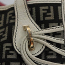 FENDI Zucchino Canvas Hand Bag Black Auth 112924-14