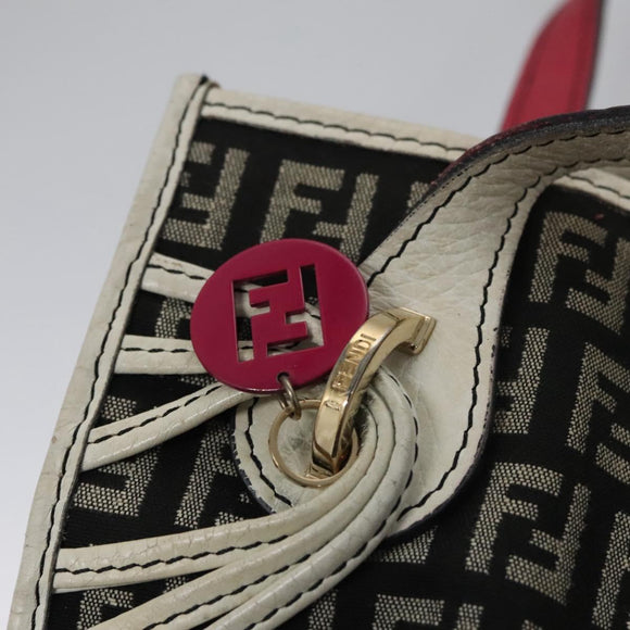 FENDI Zucchino Canvas Hand Bag Black Auth 112924