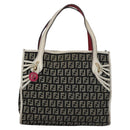 FENDI Zucchino Canvas Hand Bag Black Auth 112924-2