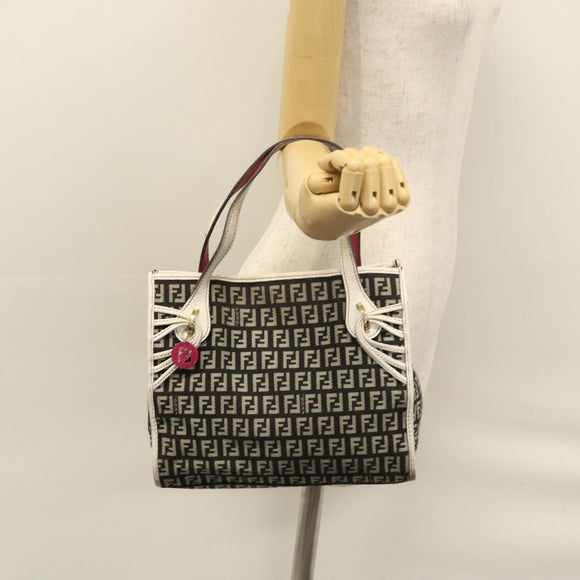 FENDI Zucchino Canvas Hand Bag Black Auth 112924