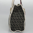 FENDI Zucchino Canvas Hand Bag Black Auth 112924-5