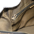 FENDI Zucca Canvas Vanity Pouch Brown Black gold Auth 112925-23