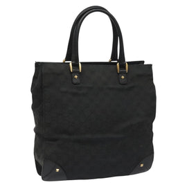 GUCCI GG Canvas Tote Bag Black 120898 Auth 112927