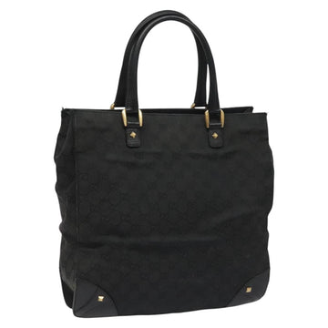 GUCCI GG Canvas Tote Bag Black 120898 Auth 112927