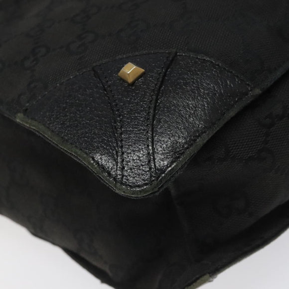 GUCCI GG Canvas Tote Bag Black 120898 Auth 112927