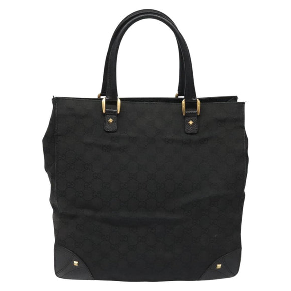 GUCCI GG Canvas Tote Bag Black 120898 Auth 112927