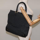 GUCCI GG Canvas Tote Bag Black 120898 Auth 112927-20