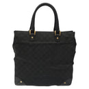 GUCCI GG Canvas Tote Bag Black 120898 Auth 112927-2
